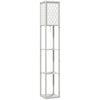 HOMCOM Three-Shelf Standing Lamp - Grey/White