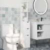 HOMCOM Slim Bathroom Storage Cabinet with Drawers, Tall Bathroom Cupboard with 2-Tier Shelf, White