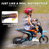 HOMCOM 24V Electric Motorbike with Twist Grip Throttle, Music, Horn, 12