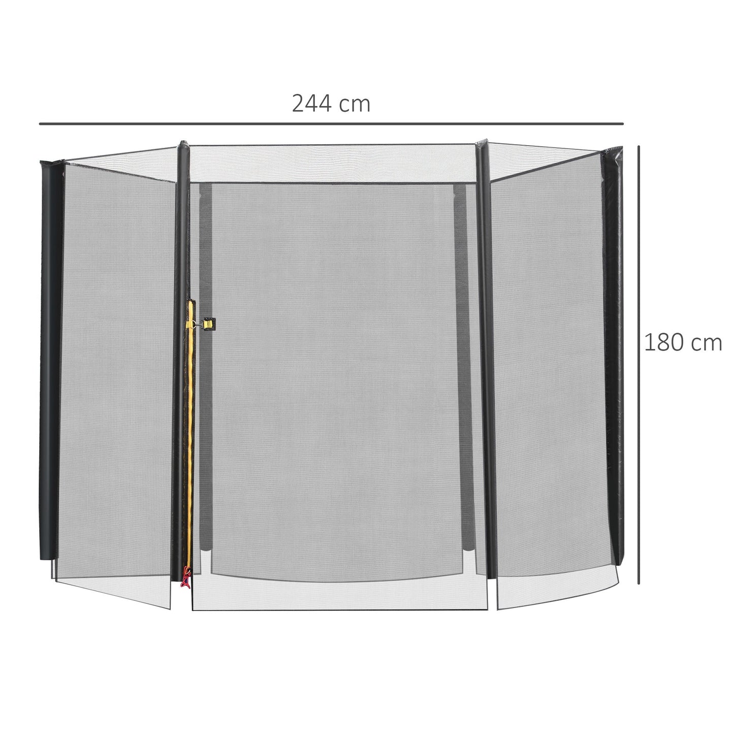 Homcom 8ft Trampoline Replacement Net, Black