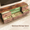 HOMCOM Multi-Storage Industrial TV Stand - Brown/Grey/Black