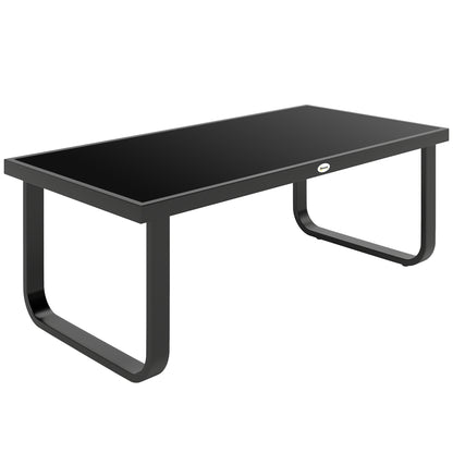 Outsunny Outdoor Garden Coffee Table in Black