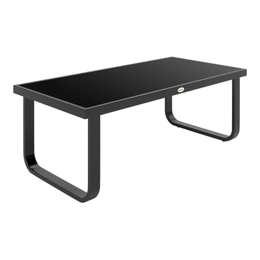 Outsunny Outdoor Garden Coffee Table in Black