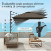 Outsunny Patio Offset Parasol Umbrella - Tan