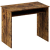 HOMCOM Boxy Work Desk, with Shelf - Wood-Effect