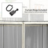 Outsunny 302 x 207cm Universal Replacement Mesh Sidewall Netting for Patio Gazebos and Canopy Tents, (Sidewall Only) Beige
