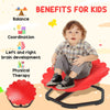 AIYAPLAY Flower-Shaped Sensory Spinning Chair with Non-Slip Base for Balance/Coordination, Red
