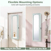 Wall Mounted Jewellery Armoire with LED Light-Green