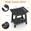 Waterproof Shower Bench Seat HIPS Shower Stool with Handle-Black