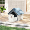 Weatherproof Plastic Cat House with Air Vents-Blue