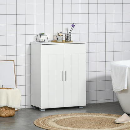 kleankin Modern Bathroom Floor Cabinet in White