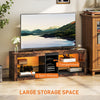 HOMCOM TV Stand Cabinet with LED Lights and Remote Control for TVs up to 65