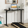 120 x 60 CM Whole-Piece Glass Standing Desk with Drawers, Height Adjustable Desk, Electric Stand up Desk with Writable Tempered Glass Top, USB Type-C Outlets, Memory Presets, Home Office Sit Stand Desk -Black
