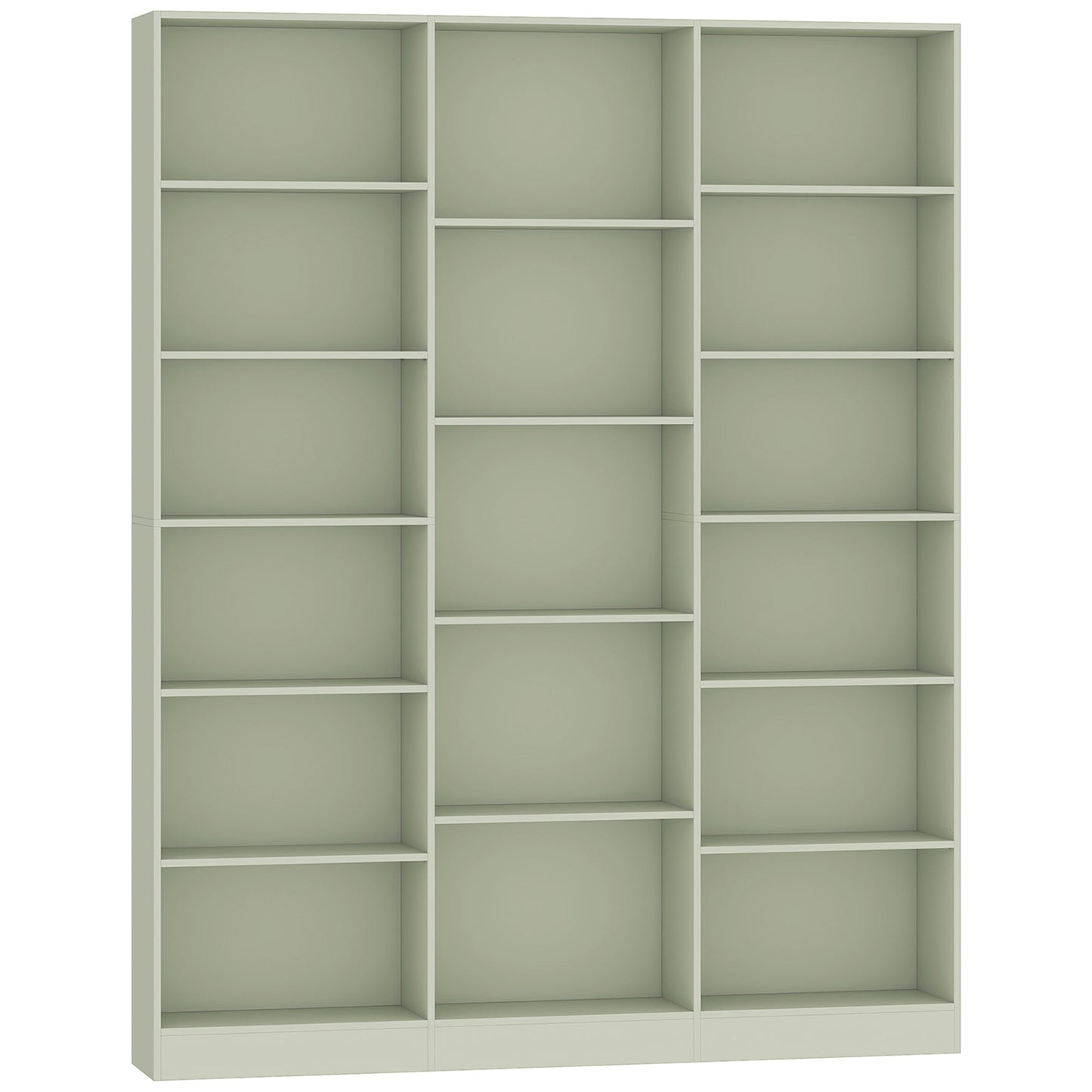 HOMCOM Bookcase with Open Storage, 6-Tier Bookshelf with Anti-Tipping Hardware, Light Green