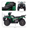 HOMCOM 12V Kids Quad Bike with Forward, Reverse Functions, Ride-On ATV w/ Music, LED, Headlights, for Ages 3-5 Years - Green