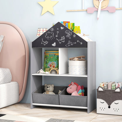 The kids storage organiser in a child's bedroom with other toys