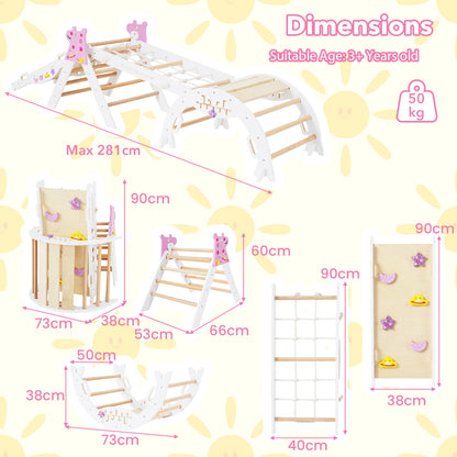 Dimensions and weight limit for the wooden climbing frame