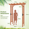 Wooden Garden Arch for Party Ceremony Wedding Backyard Lawn