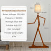 Wooden Floor Lamp with Adjustable Joints and Changeable Shape