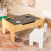 Wooden Train Table 78 Pieces Kids Activity Railway Playset
