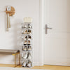 Wooden Vertical Shoe Rack with 7 Shelves-Grey