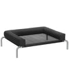 PawHut Elevated Dog Bed with Removable Bolsters, Raised Dog Bed for Small Breeds, Portable Indoor & Outdoor Pet Cots, Black