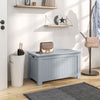 HOMCOM Large Storage Box Toy Chest Cabinet Container Unit Organizer with Lid & Safety Hinges, Grey