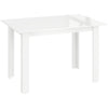 HOMCOM Extending Six-Person High Gloss Dining Table - White