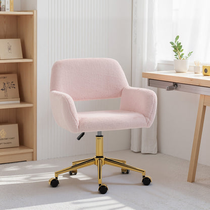 HOMCOM Faux Fur Rabbit Chair - Light Pink