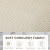 HOMCOM Three-Seater Corduroy Sofa - Cream White