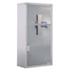 HOMCOM Stainless Steel wall mounted Medicine Cabinet with 2 Shelves + Security Glass Door Lockable 48 cm(H)