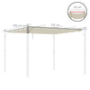 Outsunny Retractable Pergola Cover, 2.55 x 2.5 m Replacement Canopy Fabric for 3 x 3 m Frame, Roof Top Only, Cream White