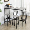 HOMCOM Five-Piece Industrial-Style Bar Table Set - Grey/Black