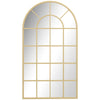 HOMCOM 110 x 65 cm Arched Decorative Wall Mirror for Bedroom Living Room, Modern Window Bathroom Mirror for Home Decor