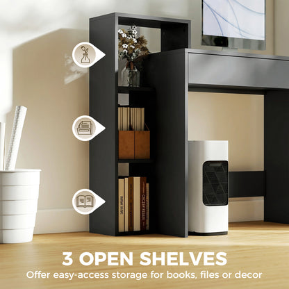 HOMCOM Desk with Storage in Black