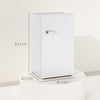 HOMCOM Under Counter Fridge, 85L Small Retro Refrigerator with Chiller Box, Adjustable Thermostat, Glass Shelves, White