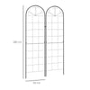 Outsunny Metal Trellis Set of 2, Garden Trellis for Climbing Plants Support Frames, Grid Design