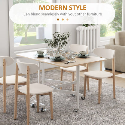 HOMCOM 4-6 Person Drop Leaf Dining Table