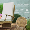 Outsunny 80Â° Reclining Rattan Lounger - White/Beige