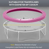 SPORTNOW 8FT Trampoline Spring Cover, Plastic Trampoline Pad Replacement with Elastic Cord, Waterproof, UV Resistant and Tear-Resistant, Pink