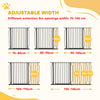 PawHut Extra Wide Dog Safety Gate, with Door Pressure, for Doorways, Hallways, Staircases - Black