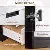 HOMCOM 2 Door Wardrobe, Modern Wardrobe with 3 Drawers and Hanging Rod for Bedroom, High Gloss White