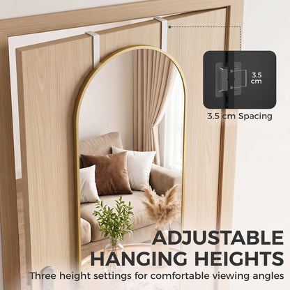 HOMCOM Full Length Hanging Mirror in Gold Tone