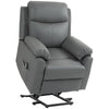 HOMCOM Faux Leather 70  Electric Riser Recliner Chair, Charcoal Grey