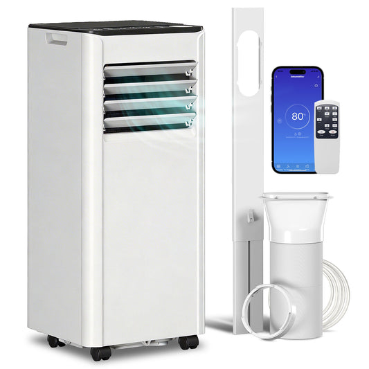 HOMCOM Portable Air Conditioner 5000 BTU, 4-in-1 AC Unit with Cool, Dehumidifier, Fan, Sleep Mode, WiFi Voice Remote Control