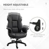 Vinsetto Faux Leather Executive Office Chair, with Contrast Piping - Black/White