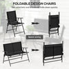 Outsunny Four-Piece Metal Garden Sofa Set - Black