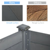 Outsunny Raised Bed for Garden, Wooden Elevated Planter Box with Bed Liner, for Flower Vegetable Herb, Dark Grey
