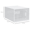 HOMCOM 8PCS Clear Shoe Box, Plastic Stackable Shoe Storage Box for UK/EU Size up to 8.5/43 with Magnetic Door for Women/Men, 25 x 35 x 19cm