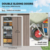 Outsunny 4 x 9ft Metal Shed, with Foundation Shed - Brown